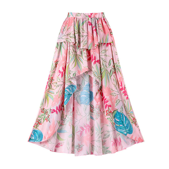 Damen Einteiler Badeanzug mit stilvollem Rüschendesign und floralem Muster R&B