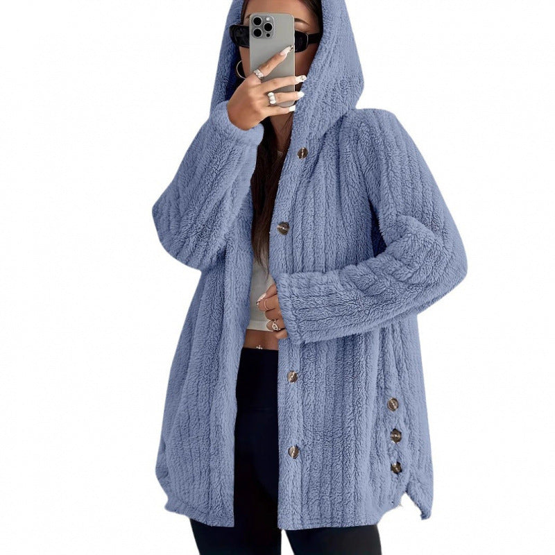 Damen kuschelige Fleecejacke R&B