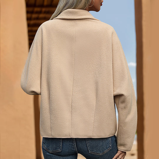 Damen Fleecejacke mit dekorativen Knöpfen und seitlichen Taschen R&B