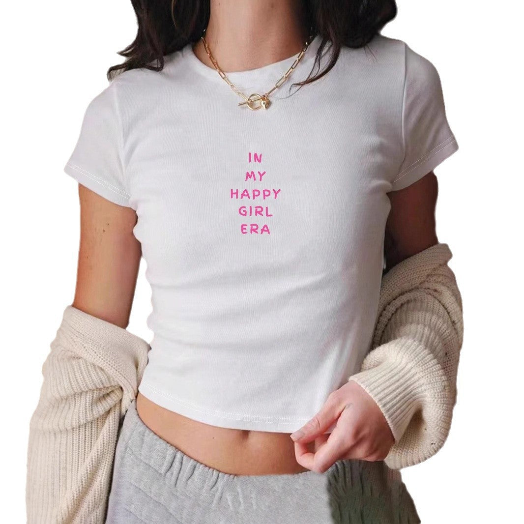 Damen Crop Top mit 90er Jahre Aufdruck R&B