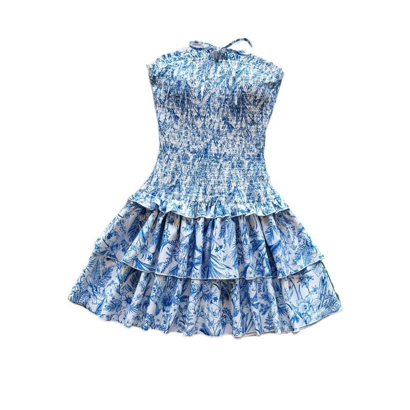 Damen Sommerkleid mit Rüschen und floralen Details R&B