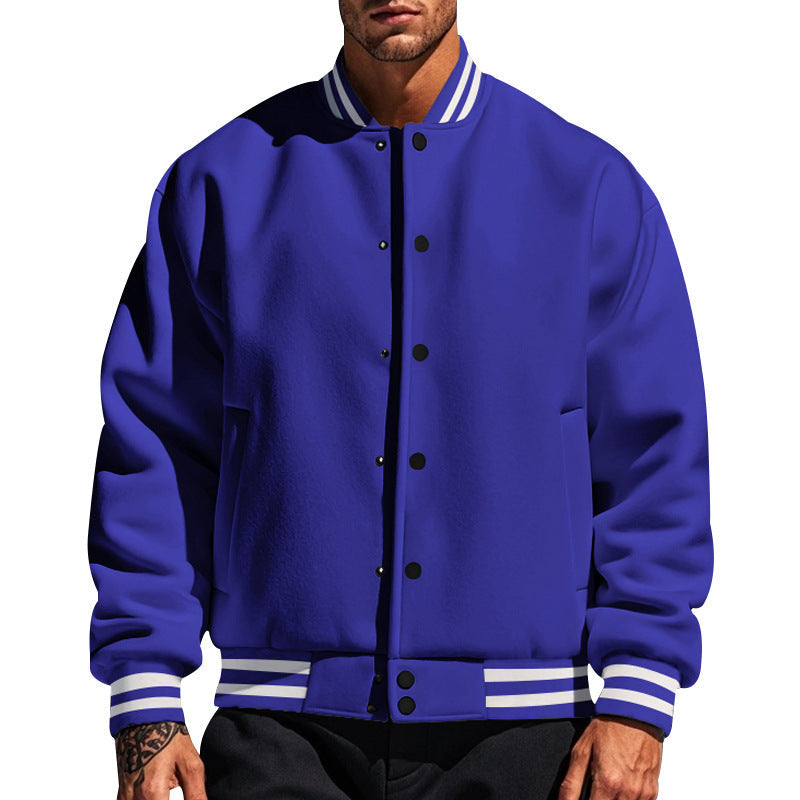 Herren Sportliche Collegejacke mit modischem Kragen R&B