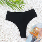 Damen Hochgeschnittene Bikini-Hose im minimalistischen Design mit komfortablem Bund R&B