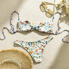Damen Triangel-Bikini mit floralem Design und verstellbaren Trägern R&B