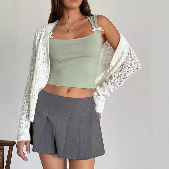 Damen Crop-Top mit verspielten Schleifendetails R&B