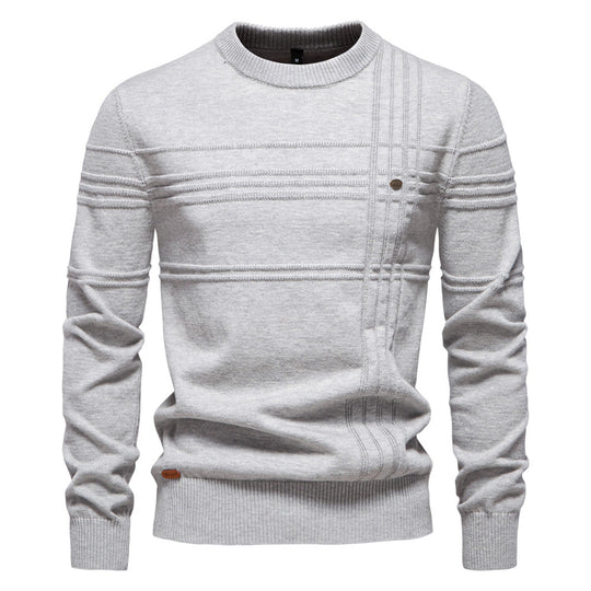 Herren Strickpullover mit modernem Strukturdesign und Komfortpassform R&B