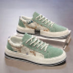 Damen Modische Komfort-Sneaker mit floralem Design und atmungsaktiver Sohle