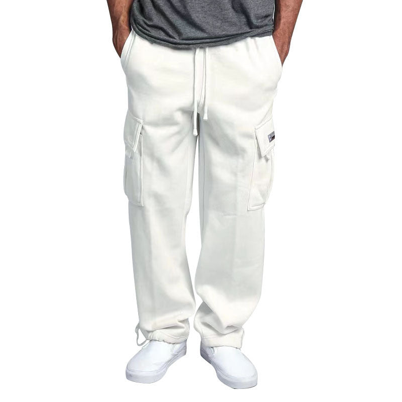 Herren Cargo-Jogginghose mit elastischem Bund und multifunktionalen Taschen R&B