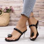Damen Elegante und raffinierte Mules mit durchsichtigen Akzenten R&B