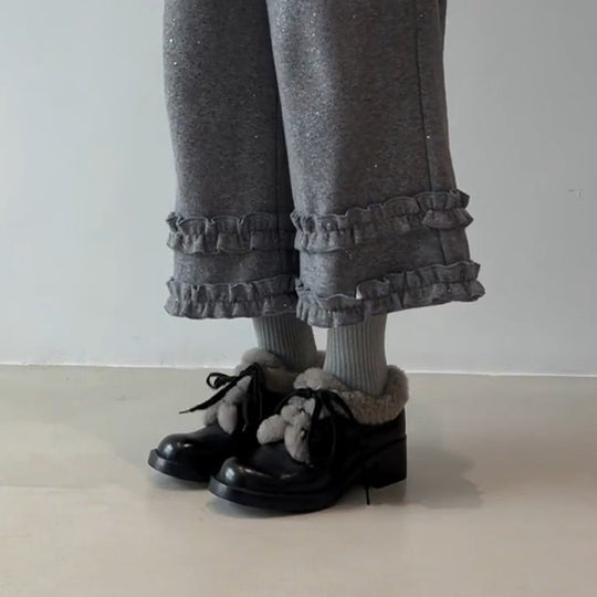 Damen gefütterte Schnürschuhe mit weichem Innenfutter und robustem Profil R&B