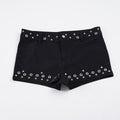 Damen Modische Shorts mit dekorativen Metallösen R&B