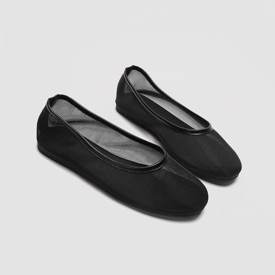 Damen Ballerinas aus atmungsaktivem Netzmaterial mit elegantem Silikonrand R&B