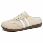 Damen nan atmungsaktive Slip-On Mule-Sneaker mit Mesh-Oberteil und Velourslederbesatz R&B