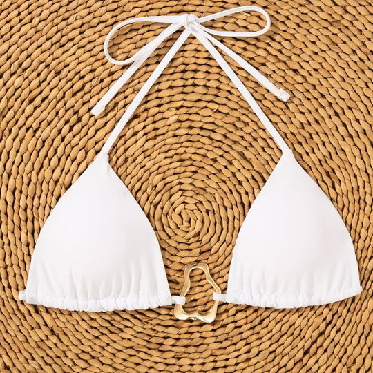 Damen Triangel-Bikini mit verstellbarem Halter und elegantem Schnallen-Detail R&B
