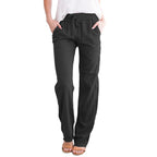 Damen Weite Hose mit elastischem Bund und praktischen Seitentaschen R&B