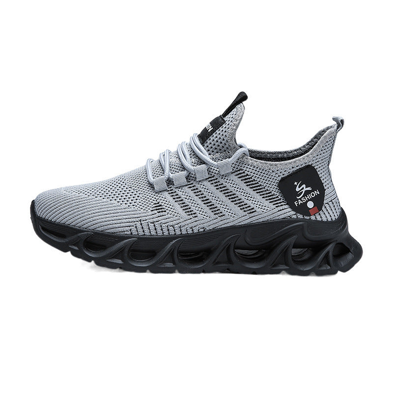 Damen Atmungsaktive Fitness-Sneaker mit rutschfester Sohle und elastischem Schnürsystem R&B