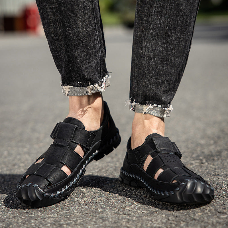 Damen Bequeme Sandalen mit verstellbarem Riemen und rutschfester Sohle R&B