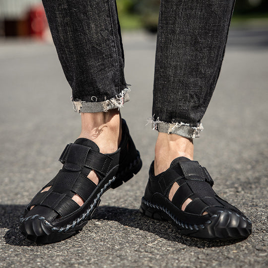 Damen Bequeme Sandalen mit verstellbarem Riemen und rutschfester Sohle R&B