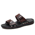 Herren Bequeme Leder-Sandalen mit verstellbaren Riemen R&B