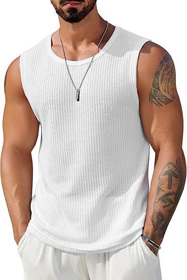 Herren Sportliches Tanktop mit atmungsaktiver Wabenstruktur R&B