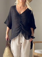 Damen leichtes, oversize Tunika-Shirt R&B