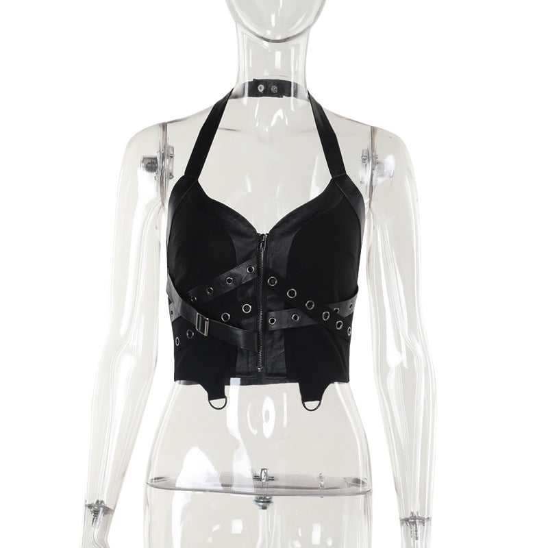 Damen figurbetonte Bluse mit Rüschendetails und Schnürung R&B