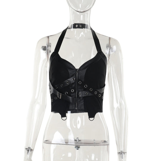 Damen figurbetonte Bluse mit Rüschendetails und Schnürung R&B