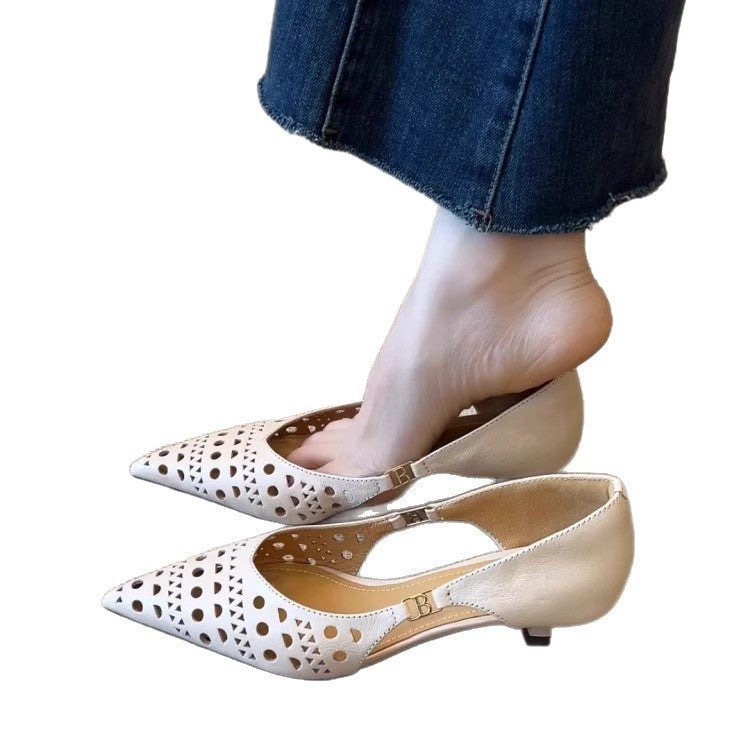 Damen elegante Spangenpumps mit ausgeschnittenem Designelement und komfortabler Sohle