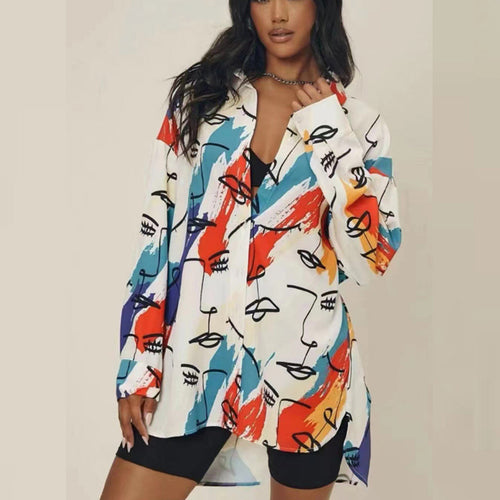 Damen Moderne Kunst Bluse R&B