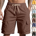 Herren nan Cord-Cargo-Shorts mit elastischem Tunnelzugbund, aufgesetzten Cargotaschen und weichem Baumwollmix R&B