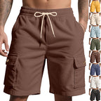 Herren nan Cord-Cargo-Shorts mit elastischem Tunnelzugbund, aufgesetzten Cargotaschen und weichem Baumwollmix R&B