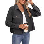 Damen lässige Overshirt-Jacke R&B