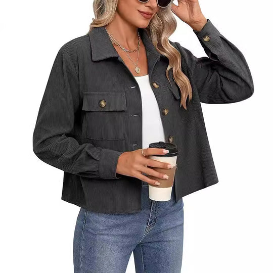 Damen lässige Overshirt-Jacke R&B