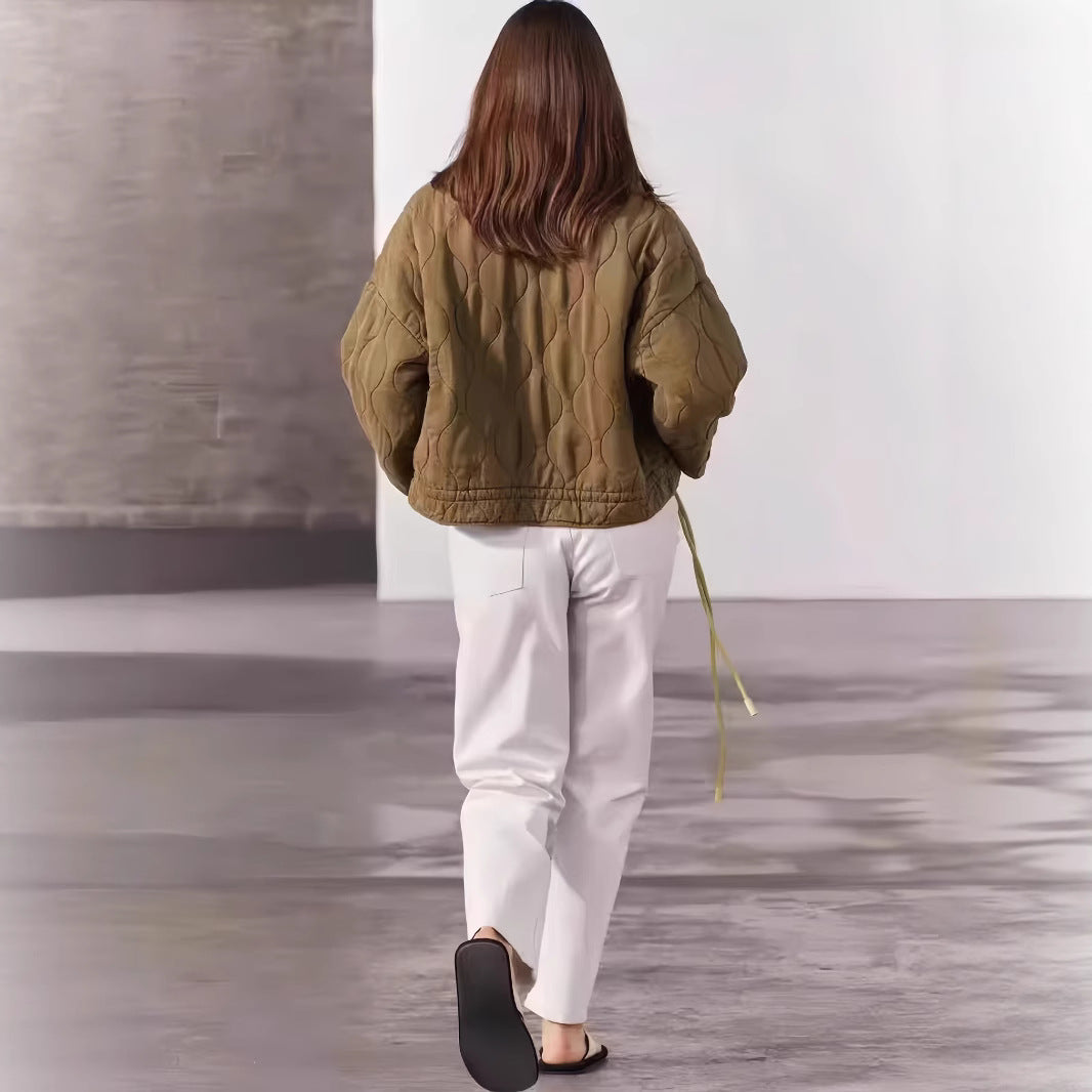 Damen gesteppte Übergangsjacke mit hohem Kragen R&B