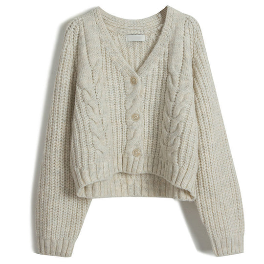 Damen Kuscheliger Strickcardigan mit dekorativem Zopfmuster R&B