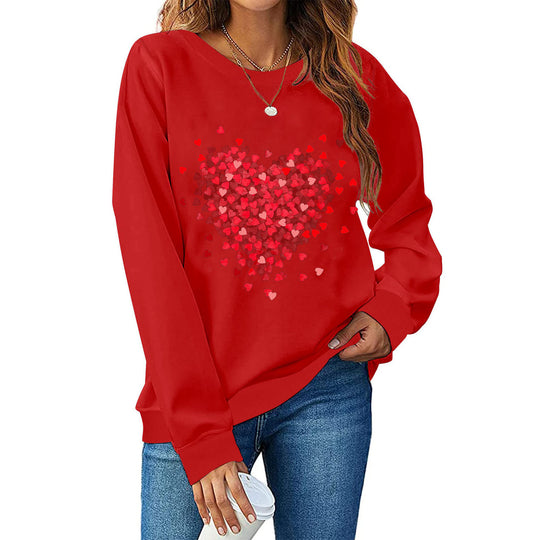 Damen Sweatshirt mit Herzmotiv und lässigem Schnitt R&B