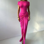 Damen Elegantes Maxi-Kleid mit schmeichelndem Knotendetail R&B