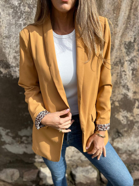 R&B | Blazer mit Леопарденmuster Füttert