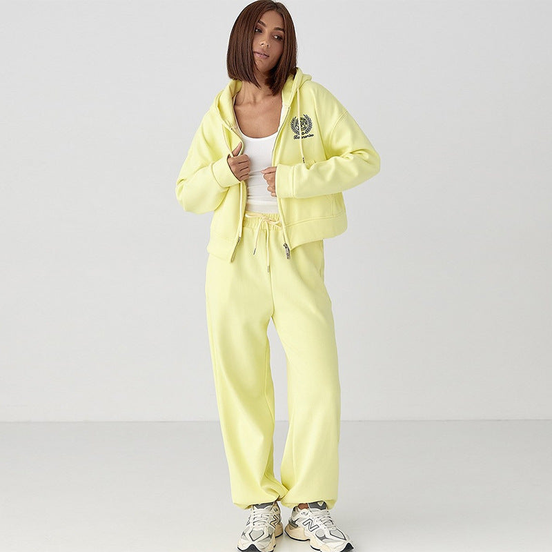 Damen lässiges Sweatshirt- und Jogginghose-Set R&B