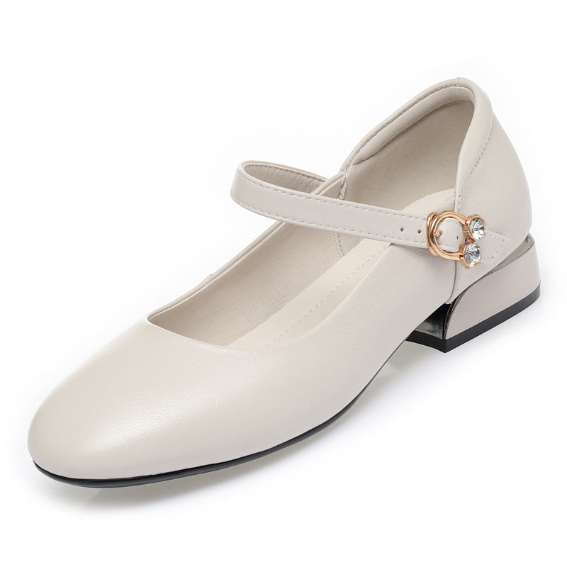 Damen Mary Jane Ballerinas mit elegantem Riemchen und modischem Strassdetail R&B