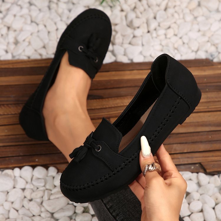 Damen Stilvolle und komfortable Ballerinas mit großem Schleifendetail R&B