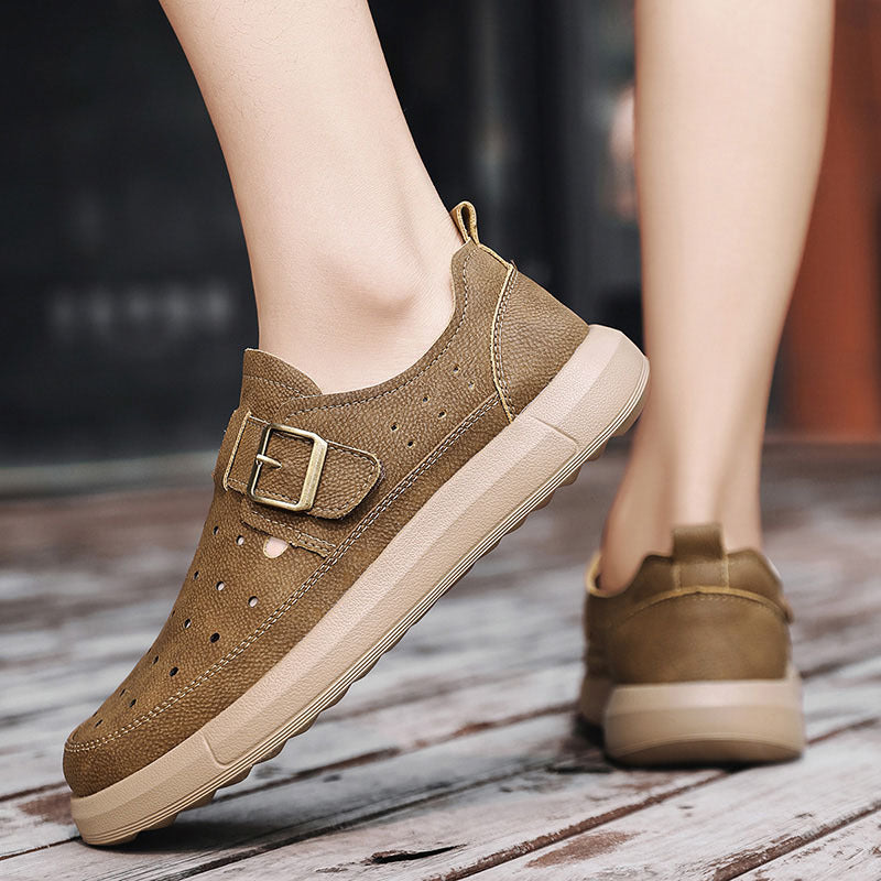 Damen Atmungsaktive Freizeitsneaker mit modischer Schnalle R&B