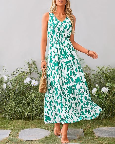 R&B | Kleid mit V-Ausschnitt und elastischer Taille