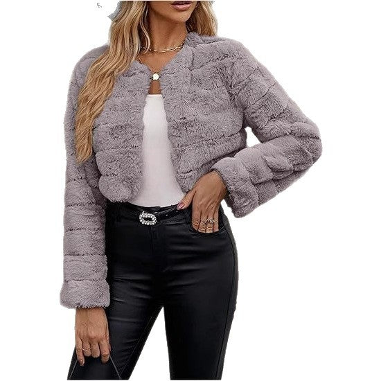 Damen modischer Leopardenplüschjacke R&B