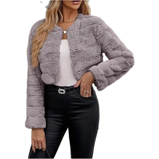 Damen modischer Leopardenplüschjacke R&B