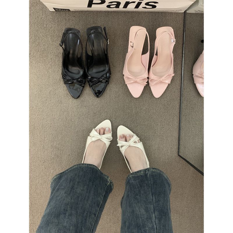 Damen Slingback-Pumps mit zarter Schleifenverzierung R&B