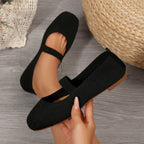 Damen Ballerinas mit elastischem Riemchen und strukturiertem Obermaterial R&B