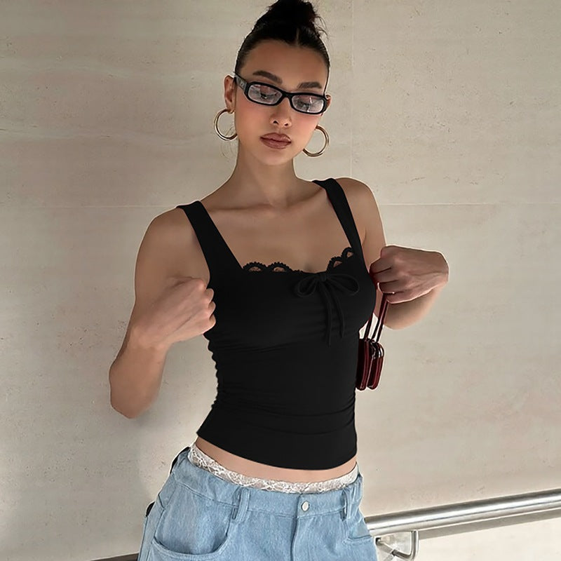 Damen Trägertop mit verspieltem Schleifen-Detail R&B