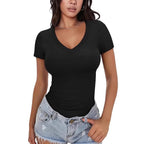 Damen Body mit tiefem V-Ausschnitt R&B