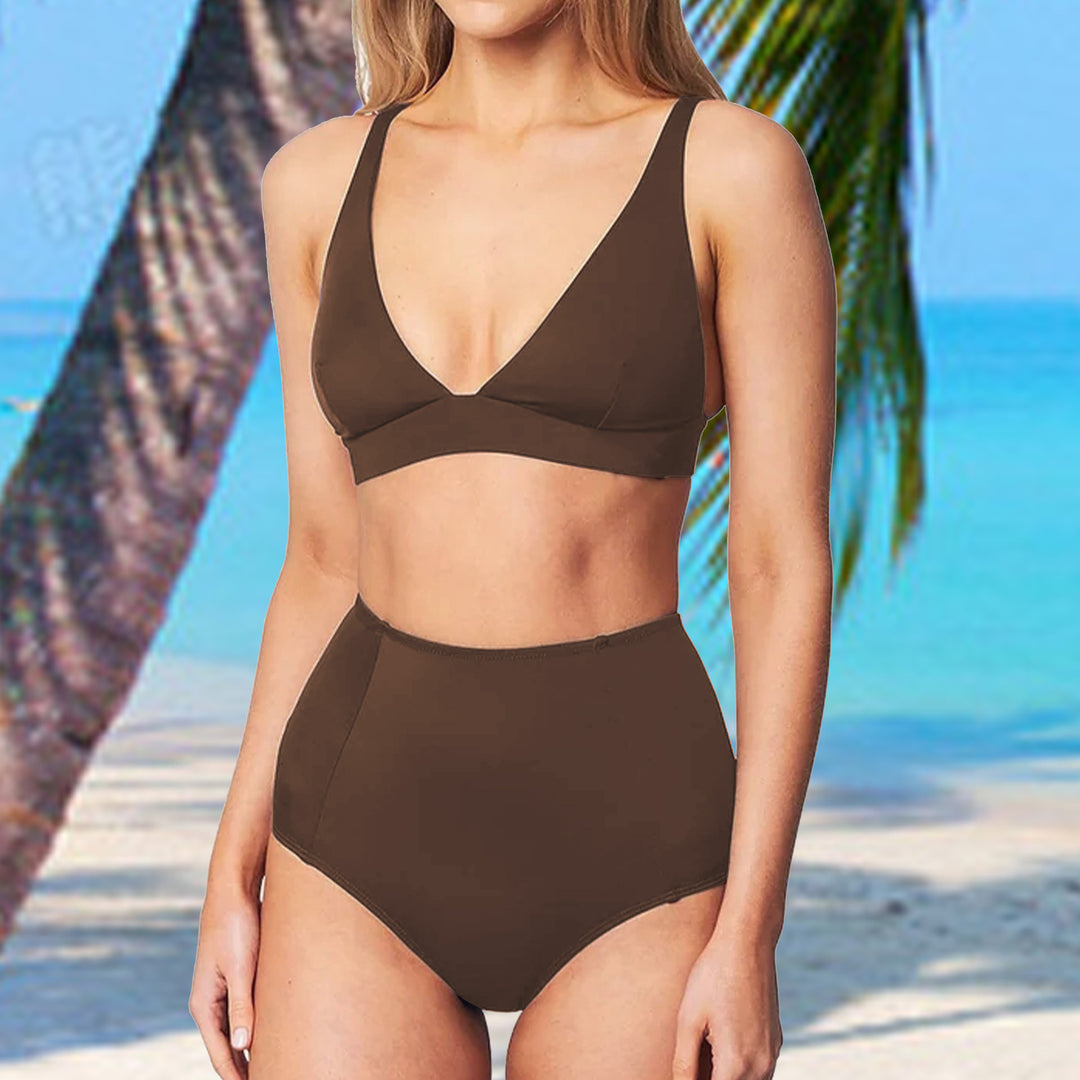 Damen Hochgeschnittener Bikini mit vorteilhaftem Schnitt R&B